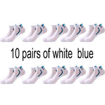 10 Pair High Quality Men Ankle Socks Breathable Cotton Sports Socks Mesh Casual Athletic Summer Thin Cut Short Sokken Size 38-48